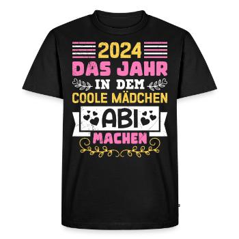 2024 : l’année où les filles cool obtiennent leur diplôme d’études secondaires - T-shirt Premium bio Homme - noir - Devant - Nico (187cm)