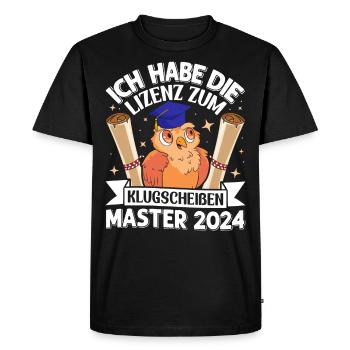 Master 2024 J’ai le permis d’être malin - T-shirt Premium bio Homme - noir - Devant - Nico (187cm)