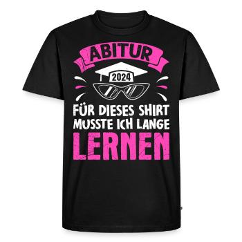 Pour cette chemise, j’ai dû apprendre - T-shirt Premium bio Homme - noir - Devant - Nico (187cm)