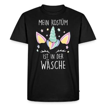 Fête de carnaval Mon costume est dans la blanchisserie - T-shirt Premium bio Homme - noir - Devant - Nico (187cm)