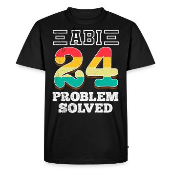 Abitur 2024 Abi Problème résolu Abiturient - T-shirt Premium bio Homme - noir - Devant - Nico (187cm)