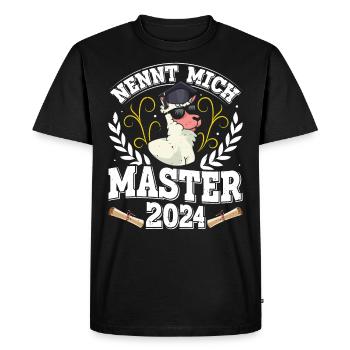 Mémoire de maîtrise terminé Call Me Master 2024 - T-shirt Premium bio Homme - noir - Devant - Nico (187cm)