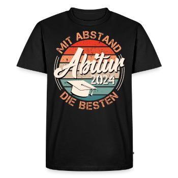 Abitur 2024: By far the BEST high school graduates - Men's Premium Organic T-Shirt - black - Front - Nico (187cm)