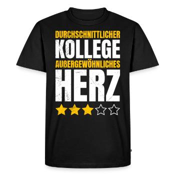 Collègue moyen de bureau extraordinaire - T-shirt Premium bio Homme - noir - Devant - Nico (187cm)
