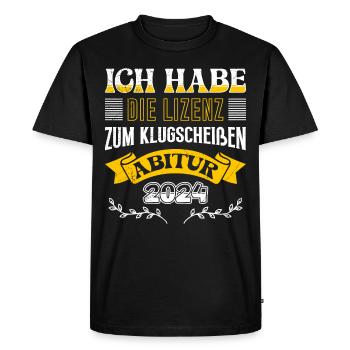 Abitur 2024 ABI Avoir le permis de smartass - T-shirt Premium bio Homme - noir - Devant - Nico (187cm)
