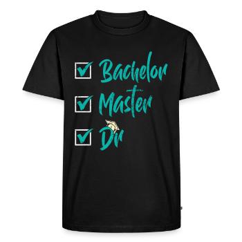 Bachelor Master Dr. Doctoral Degree Passed - Men's Premium Organic T-Shirt - black - Front - Nico (187cm)