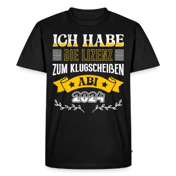 Abitur 2024 ABI Avoir le permis de smartass - T-shirt Premium bio Homme - noir - Devant - Nico (187cm)