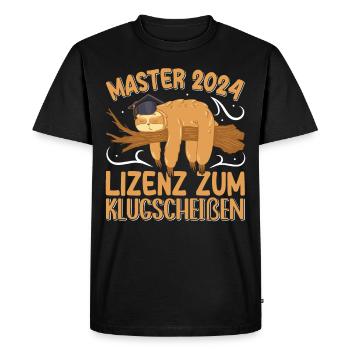 Master 2024 Licence pour Smartass Sloth - T-shirt Premium bio Homme - noir - Devant - Nico (187cm)