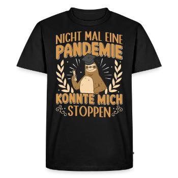 Master's Degree Pandemic Couldn't Stop Me - Men's Premium Organic T-Shirt - black - Front - Nico (187cm)