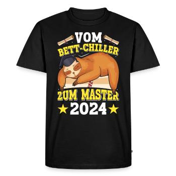 Diplôme de maîtrise Du refroidisseur de lit au master - T-shirt Premium bio Homme - noir - Devant - Nico (187cm)