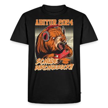 Abitur 2024 School Gambled Gamer ABI - T-shirt Premium bio Homme - noir - Devant - Nico (187cm)