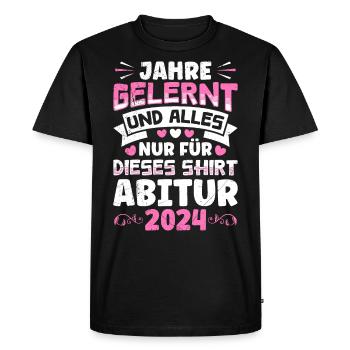 Des années d'apprentissage pour un diplôme d'études secondaires rien que pour cette chemise - T-shirt Premium bio Homme - noir - Devant - Nico (187cm)