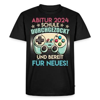 Abitur 2024 Abi School Gambled Diplômé du lycée - T-shirt Premium bio Homme - noir - Devant - Nico (187cm)
