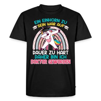 Docteur Être une corne d’œuf était trop difficile à long terme - T-shirt Premium bio Homme - noir - Devant - Nico (187cm)