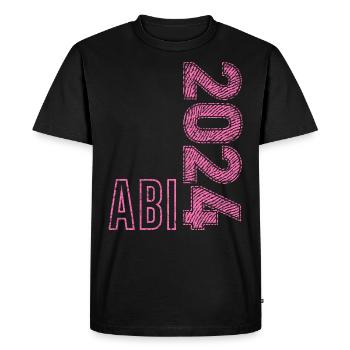 Abi 2024 Abitur Girl High School Graduate Graduation - Men's Premium Organic T-Shirt - black - Front - Nico (187cm)