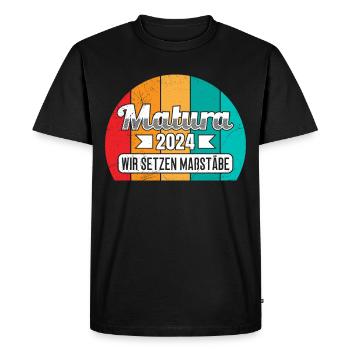 Maturité 2024 Certificat de fin d’études secondaires 2024 - T-shirt Premium bio Homme - noir - Devant - Nico (187cm)