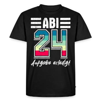 Tâche Abi 24 accomplie par les bacheliers en 2024 - T-shirt Premium bio Homme - noir - Devant - Nico (187cm)