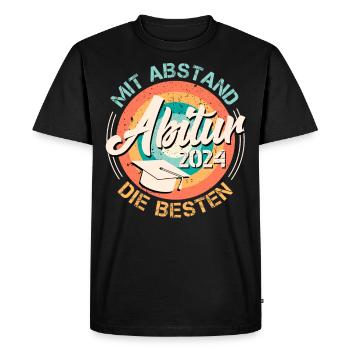 Abitur 2024: By far the BEST high school graduates - Men's Premium Organic T-Shirt - black - Front - Nico (187cm)