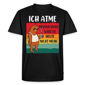 Lazy employees I It doesn't get any more productive than this - Men's Premium Organic T-Shirt - black - Front - Nico (187cm)