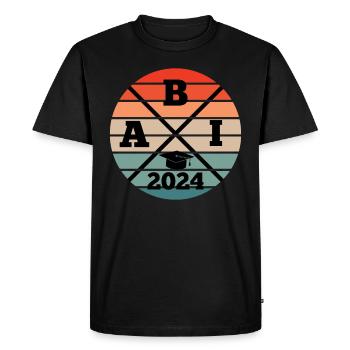 ABI 2024 Abitur Abitur School Leaving Certificate - Men's Premium Organic T-Shirt - black - Front - Nico (187cm)