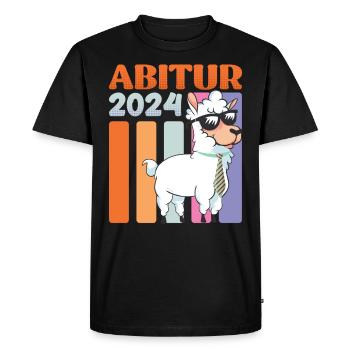 High School Diploma 2024 Llama High School Graduates Graduation - Men's Premium Organic T-Shirt - black - Front - Nico (187cm)
