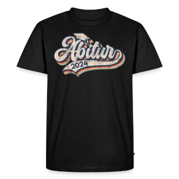 ABI 2024 Abitur Abitur School Leaving Certificate - Men's Premium Organic T-Shirt - black - Front - Nico (187cm)