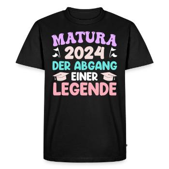 Matura 2024 : le départ d’une fille légendaire - T-shirt Premium bio Homme - noir - Devant - Nico (187cm)