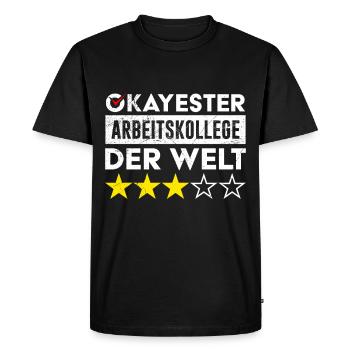 Collègue de bureau Le collègue de travail le plus correct au monde - T-shirt Premium bio Homme - noir - Devant - Nico (187cm)