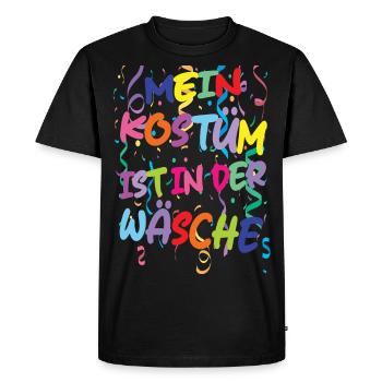 Karneval Kostüm Mein Kostüm ist in der Wäsche - Männer Premium Bio T-Shirt - Schwarz - Vorne - Nico (187cm)