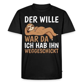 Collègue de bureau La volonté était là, je l’ai renvoyé - T-shirt Premium bio Homme - noir - Devant - Nico (187cm)