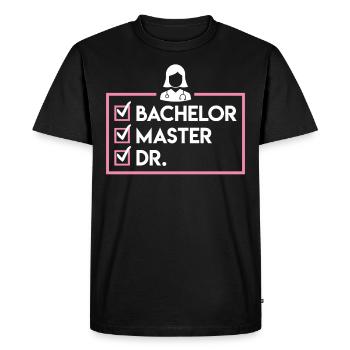 Bachelor Master Dr. Doctorate completed - Men's Premium Organic T-Shirt - black - Front - Nico (187cm)