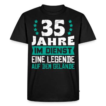 35 Jahre im Dienst Eine Legende auf dem Gelände - Männer Premium Bio T-Shirt - Schwarz - Vorne - Nico (187cm)