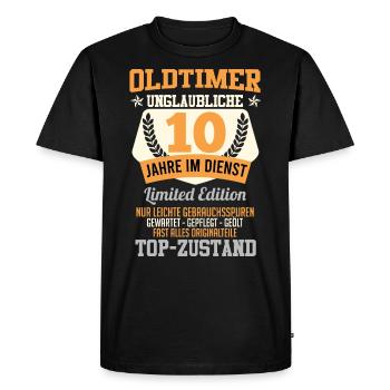 Classic car 10 years in service Top Condition Anniversary - Men's Premium Organic T-Shirt - black - Front - Nico (187cm)
