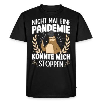 Master La pandémie n'a pas pu m'arrêter - T-shirt Premium bio Homme - noir - Devant - Nico (187cm)