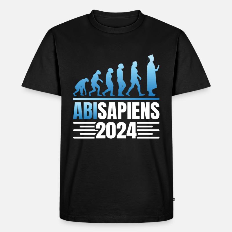 Abschlussparty AbiSapiens 2024 Evolution Abi - Männer Premium Bio T-Shirt - Schwarz