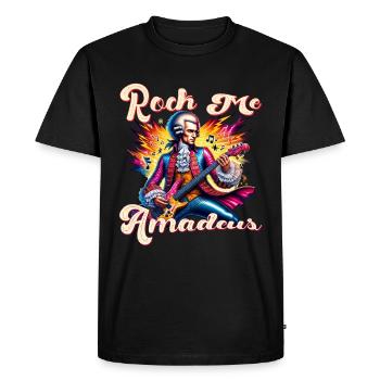 Rock Me Amadeus: Classical Rock-star - Men's Premium Organic T-Shirt - black - Front - Nico (187cm)