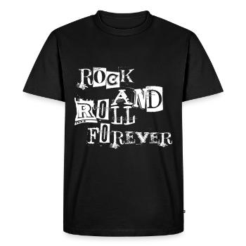 Rock and Roll Forever - Rock éternel - T-shirt Premium bio Homme - noir - Devant - Nico (187cm)