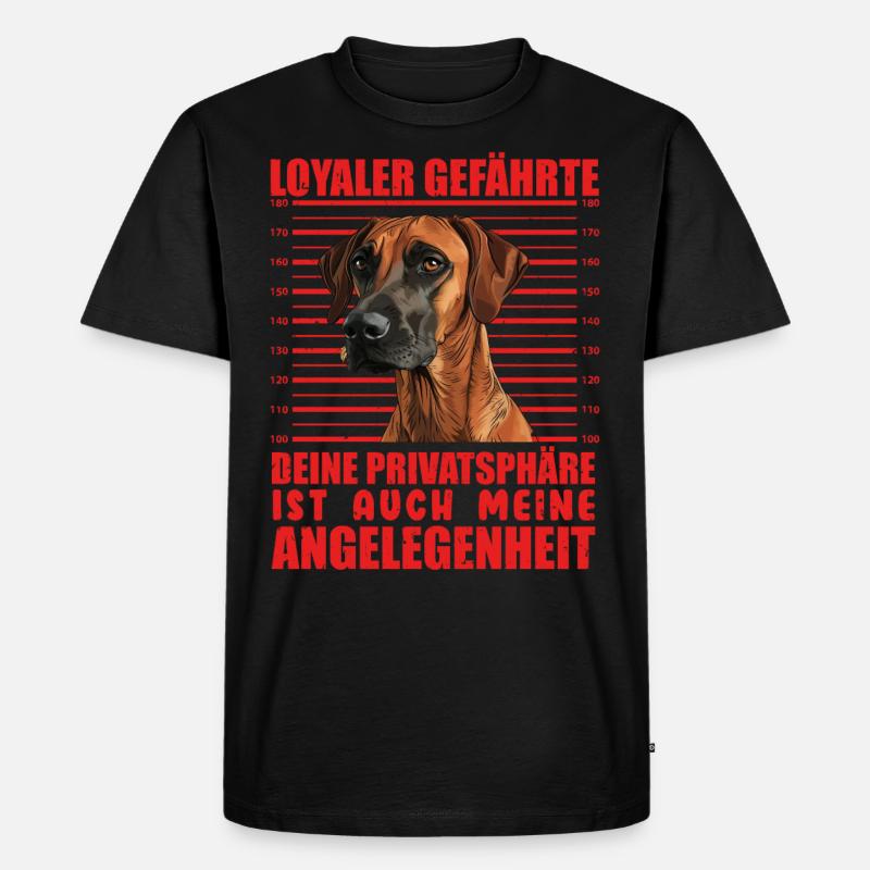 Rhodesian Ridgeback LOYALER GEFÄHRTE Lustiges - Männer Premium Bio T-Shirt - Schwarz