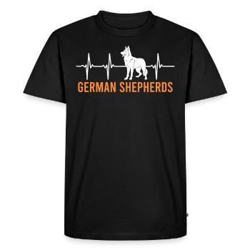 Berger allemand HEARTBEAT Bergers allemands - T-shirt Premium bio Homme - noir - Devant - Nico (187cm)