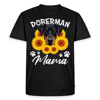 DOBERMAN MOM Propriétaire de chien Doberman MAMA - T-shirt Premium bio Homme - noir - Devant - Nico (187cm)