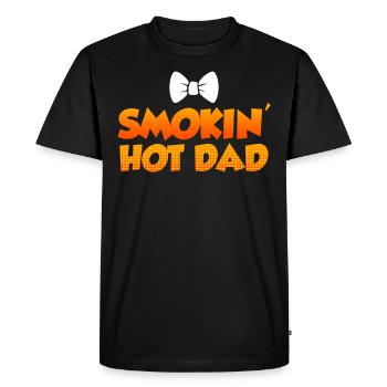 BBQ SMOKING HOT DAD Meat Lover Funny - Men's Premium Organic T-Shirt - black - Front - Nico (187cm)