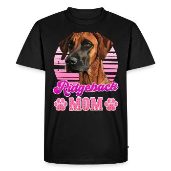 RIDGEBACK MOM Rhodesian Ridgeback Dog Mom - Men's Premium Organic T-Shirt - black - Front - Nico (187cm)
