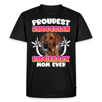 Rhodesian Ridgeback LA MAMAN RIDGEBACK LA PLUS FIÈRE DE TOUS LES TEMPS - T-shirt Premium bio Homme - noir - Devant - Nico (187cm)