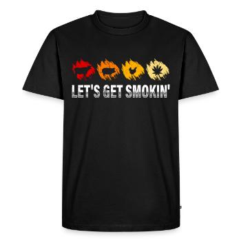 Barbecue Laissez-vous séduire par les amateurs de viande - T-shirt Premium bio Homme - noir - Devant - Nico (187cm)