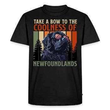 Terre-Neuve INCLINEZ-VOUS DEVANT LA FRAÎCHEUR DE - T-shirt Premium bio Homme - noir - Devant - Nico (187cm)