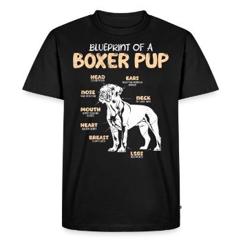 Boxeur allemand ANATOMIE D’UN BOXEUR Drôle - T-shirt Premium bio Homme - noir - Devant - Nico (187cm)