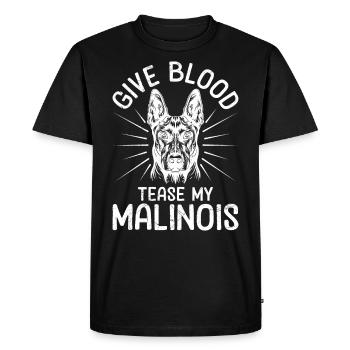 Malinois SI VOUS N’EN POSSÉDEZ PAS, VOUS NE L’AUREZ JAMAIS - T-shirt Premium bio Homme - noir - Devant - Nico (187cm)