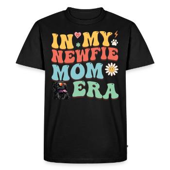 Terre-Neuve Dogs ENFIN UNE NEWFIE MAMA - T-shirt Premium bio Homme - noir - Devant - Nico (187cm)