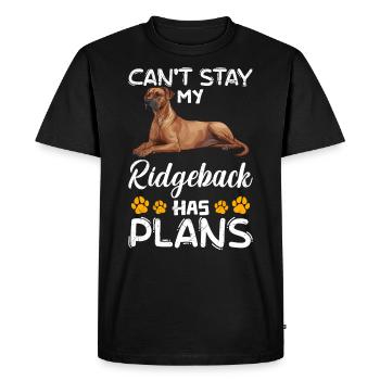 Chien Ridgeback NE PEUT PAS RESTER MON RIDGEBACK A DES PROJETS - T-shirt Premium bio Homme - noir - Devant - Nico (187cm)