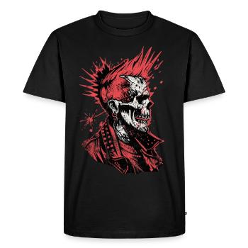 T-shirt Punk Rock Skull Explosion - T-shirt Premium bio Homme - noir - Devant - Nico (187cm)